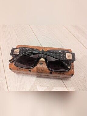 MCM Black Logo Sunglasses with Dark Lenses